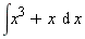 int(x^3+x, x)