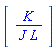 Matrix([[K/(J*L)]])