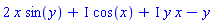 2*x*sin(y)+I*cos(x)+I*y*x-y