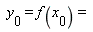  y[0]=f(x[0])=