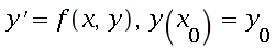 diff(y(x), x) = f(x, y(x)), y(x[0]) = y(x)[0]