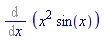 Diff(x^2*sin(x), x)