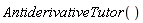 AntiderivativeTutor()