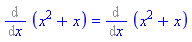 Diff(x^2+x, x) = Diff(x^2+x, x)