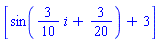 [sin((3/10)*i+3/20)+3]