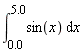 int(sin(x), x = 0. .. 5.0)