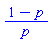 (1-p)/p