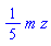 (1/5)*m*z