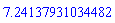 7.24137931034482