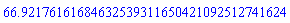 66.92176161684632539311650421092512741624