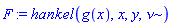F := hankel(g(x), x, y, nu)