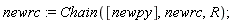 newrc := Chain([newpy], newrc, R)
