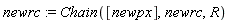 newrc := Chain([newpx], newrc, R)