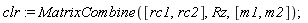 clr := MatrixCombine([rc1, rc2], Rz, [m1, m2])