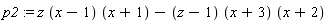 p2 := z*(x-1)*(x+1)-(z-1)*(x+3)*(x+2)