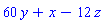 60*y+x-12*z