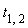 t[1, 2]