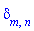 Physics:-KroneckerDelta[m, n]