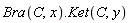 Bra(C, x).Ket(C, y)