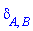Physics:-KroneckerDelta[A, B]