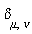 delta[mu, nu]