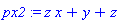 px2 := z*x+y+z