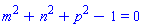 m^2+n^2+p^2-1 = 0