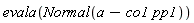 evala(Normal(a-co1*pp1))