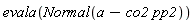 evala(Normal(a-co2*pp2))