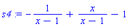 -1/(x-1)+x/(x-1)-1