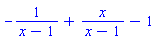 -1/(x-1)+x/(x-1)-1