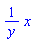 series((1/y)*x,x)