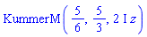 KummerM(5/6, 5/3, (2*I)*z)