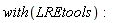 with(LREtools)