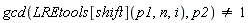 gcd(LREtools[shift](p1, n, i), p2) <> 1