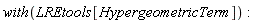 with(LREtools[HypergeometricTerm])