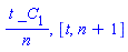 t*_C[1]/n, [t, n+1]