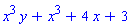 x^3*y+x^3+4*x+3