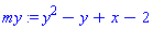 my := y^2-y+x-2