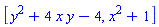[y^2+4*x*y-4, x^2+1]