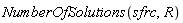 NumberOfSolutions(sfrc, R)