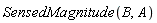 SensedMagnitude(B, A)