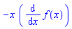 -x*(diff(f(x), x))
