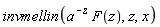 invmellin(a^(-z)*F(z), z, x)