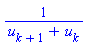 1/(u[k+1]+u[k])