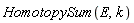 HomotopySum(E, k)