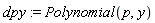 dpy := Polynomial(p, y)
