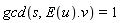 gcd(s, E(u).v) = 1