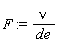 F := nu/de