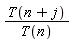 T(n+j)/T(n)